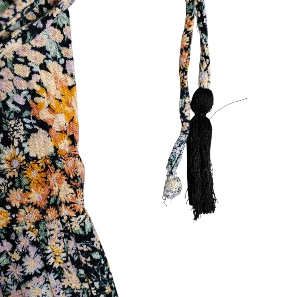 American Eagle Bohemian Dress Size XS Floral Maxi Length Short Sleeve Pullover - Picture 8 of 8